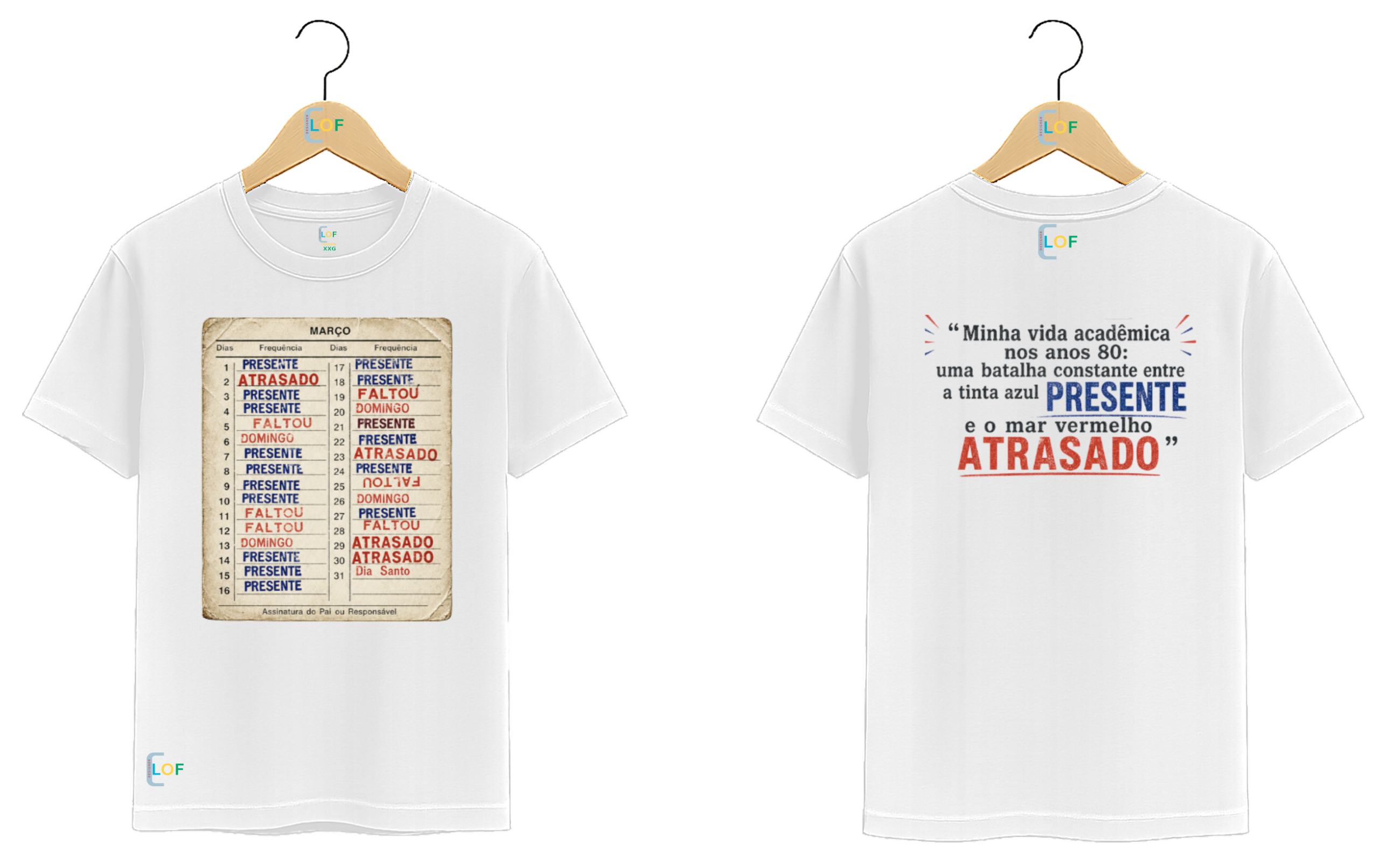 Camiseta – Caderneta – Presente e Atrasado - Imagem 2