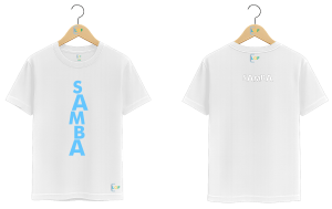 Camiseta –Samba - Azul e Branco