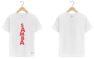 Camiseta – Samba - Vermelho e Branco