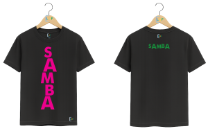 Camiseta – Samba - Verde e Rosa
