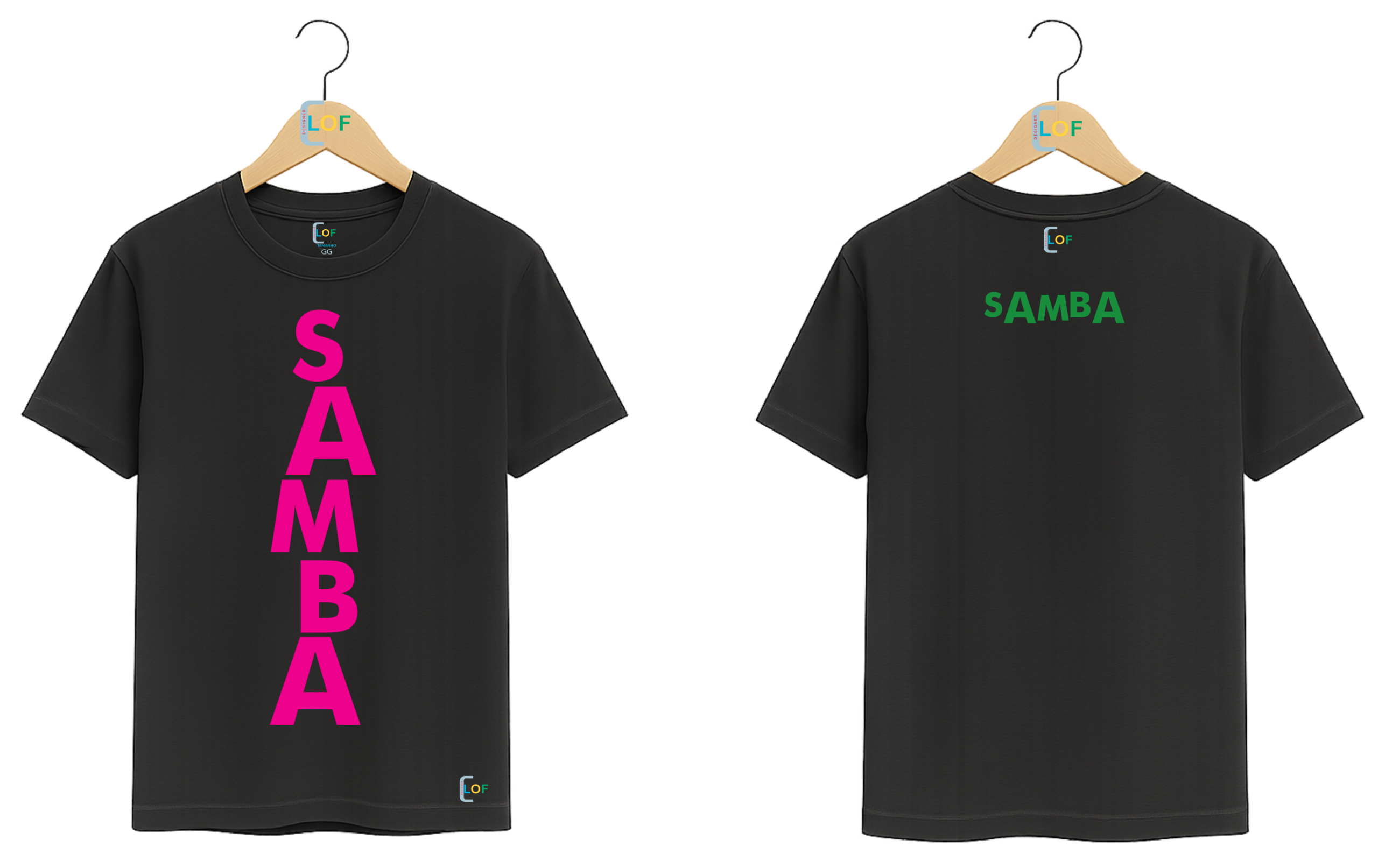 Camiseta – Samba - Verde e Rosa - Imagem 2