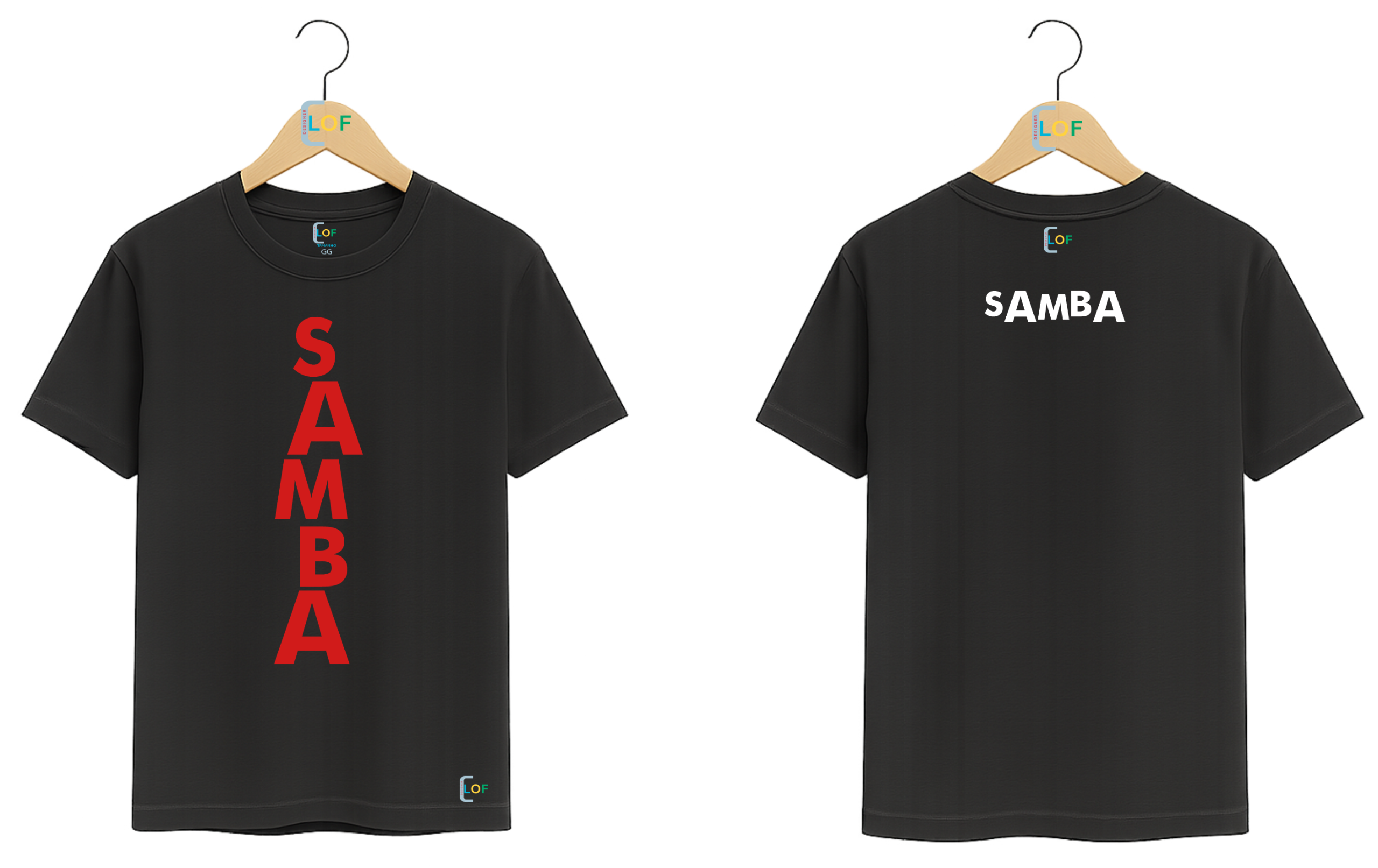 Camiseta – Samba - Vermelho e Branco - Imagem 2