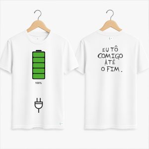 Camiseta – Bateria – Eu tô comigo até o fim.