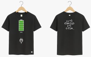 Camiseta – Bateria – Eu tô comigo até o fim.