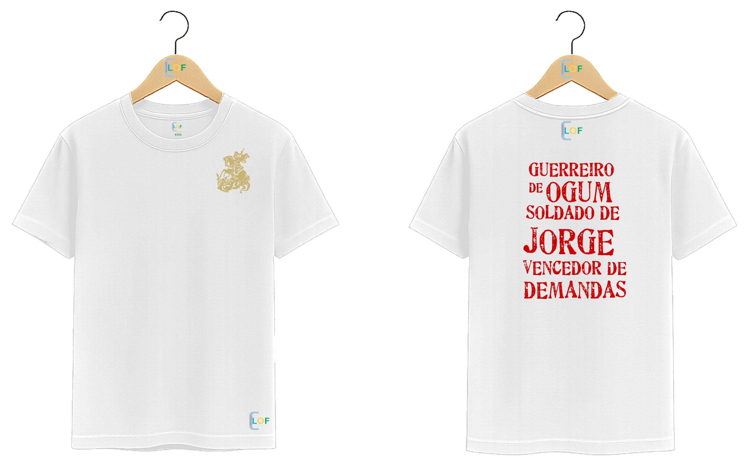 Camiseta – São Jorge - Guerreiro de Ogum costa