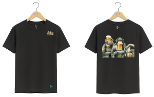 Camiseta –  Estampas - Os três macacos Chopp